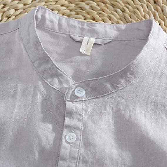 Chemise en Lin Élegante et Respirante pour Hommes - Décontractée et Élégante avec Boutonnage