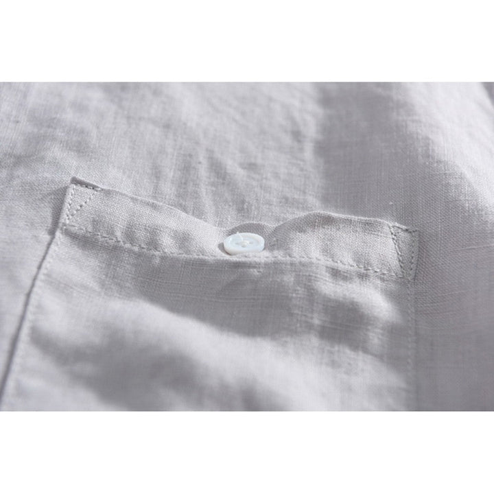Chemise en Lin Élegante et Respirante pour Hommes - Décontractée et Élégante avec Boutonnage