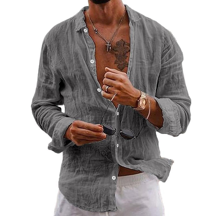 Chemise en Lin Cactus Élégante et Respirante pour Hommes pour un Look Frais et Confortable