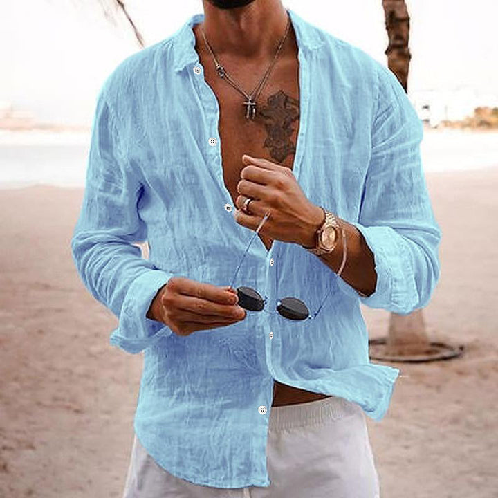 Chemise en Lin Cactus Élégante et Respirante pour Hommes pour un Look Frais et Confortable