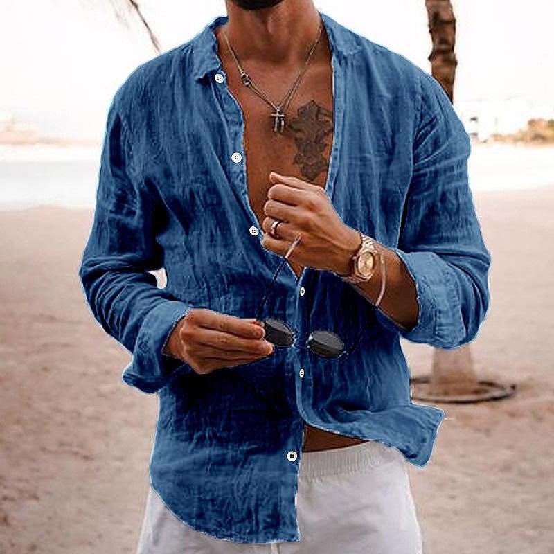 Chemise en Lin Cactus Élégante et Respirante pour Hommes pour un Look Frais et Confortable