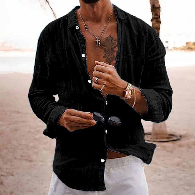 Chemise en Lin Cactus Élégante et Respirante pour Hommes pour un Look Frais et Confortable