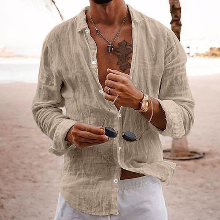 Chemise en Lin Cactus Élégante et Respirante pour Hommes pour un Look Frais et Confortable