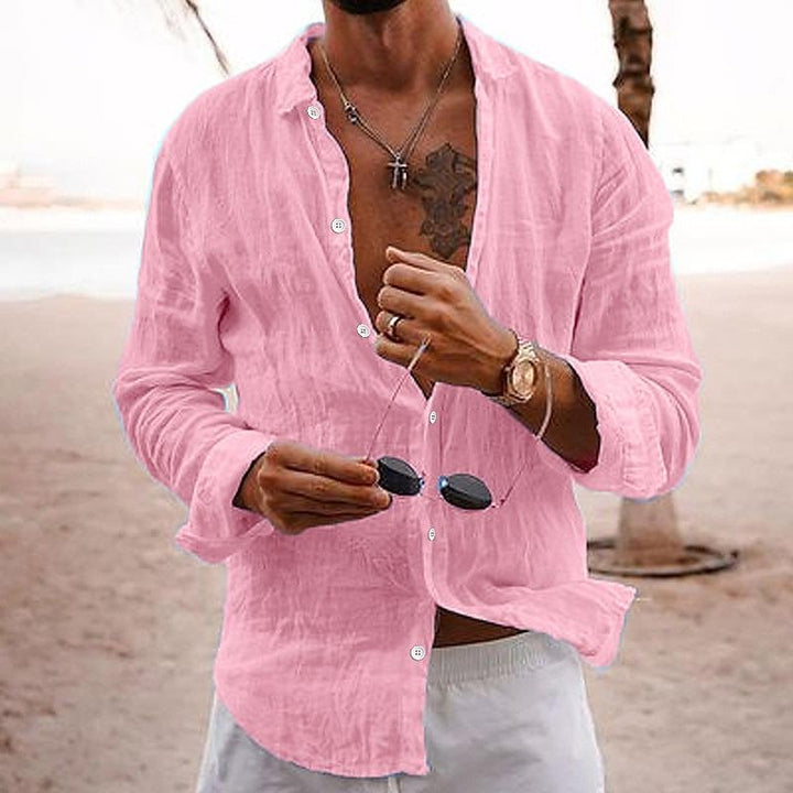 Chemise en Lin Cactus Élégante et Respirante pour Hommes pour un Look Frais et Confortable