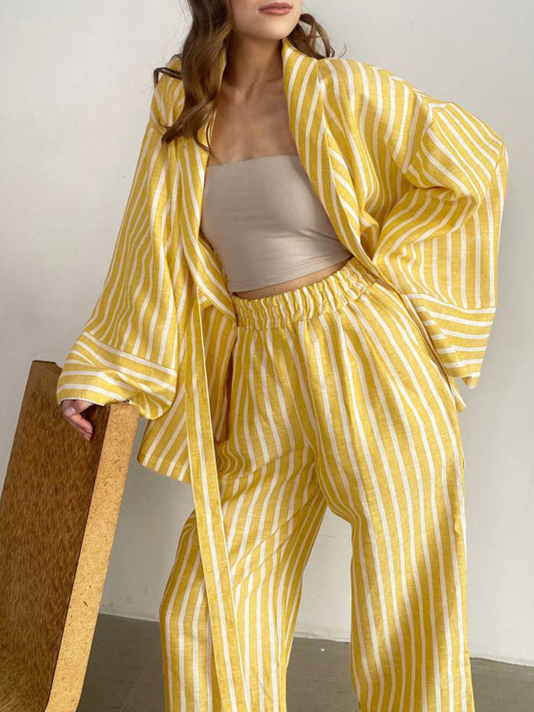 Ensemble Lounge Luxe CosyCotton - Pyjamas en Coton Confortable pour un Look Décontracté et Élégant