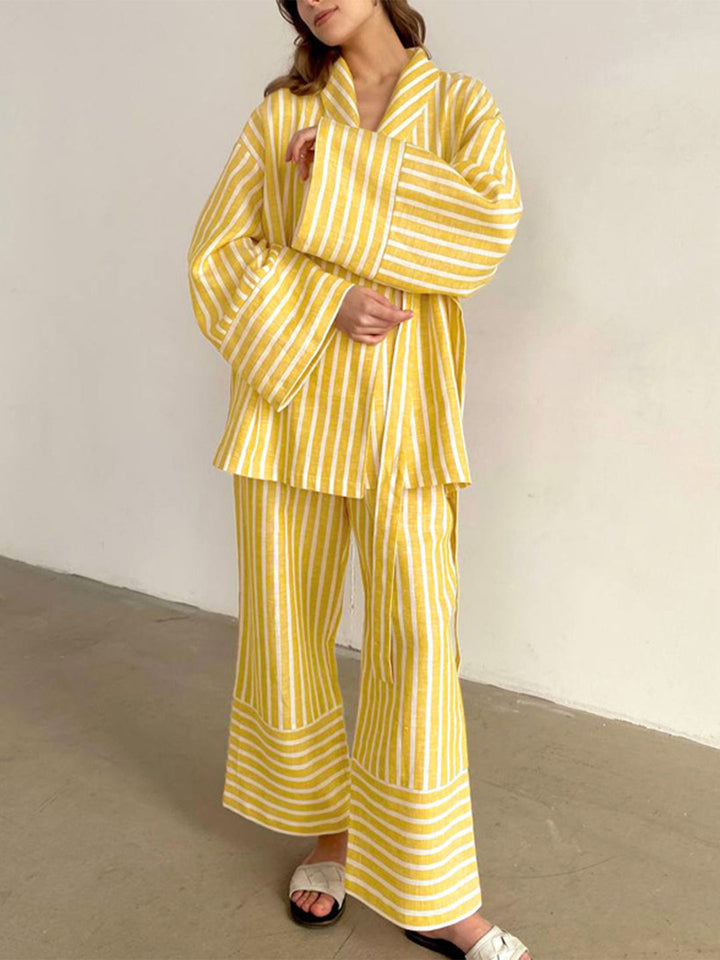 Ensemble Lounge Luxe CosyCotton - Pyjamas en Coton Confortable pour un Look Décontracté et Élégant
