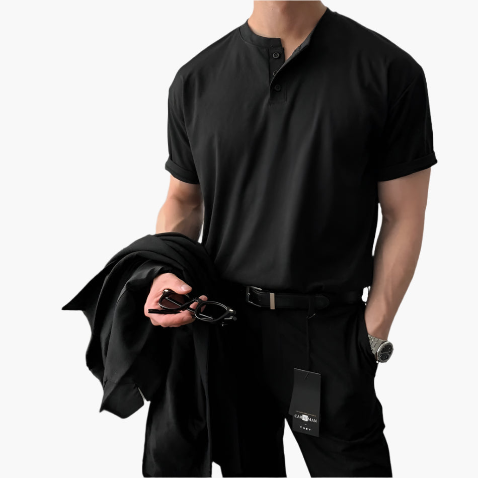T-shirt à Boutonnage Chic et Confortable pour un Look Élégant