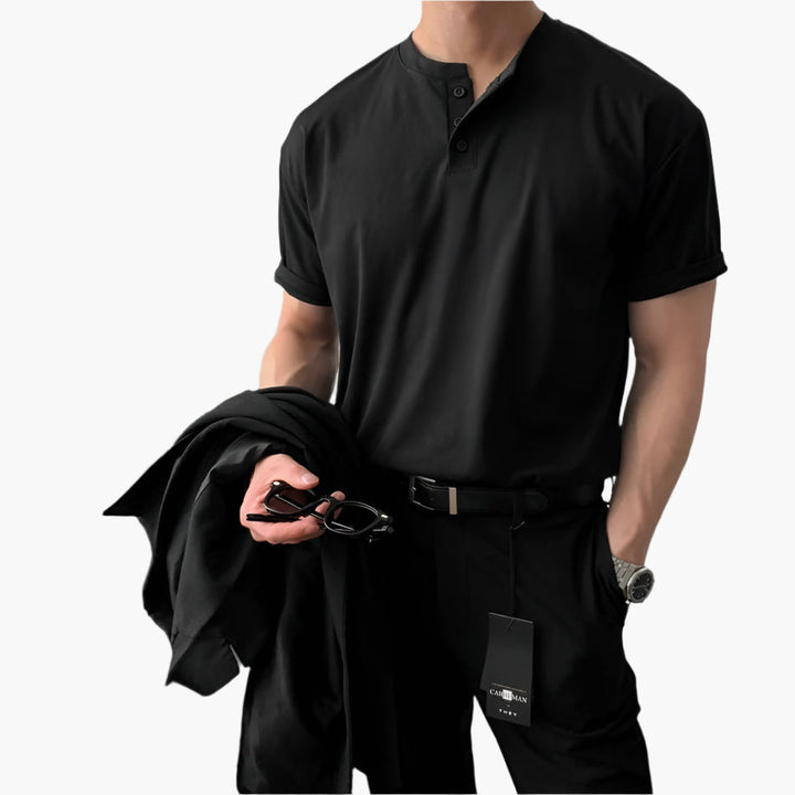 T-shirt à Boutonnage Chic et Confortable pour un Look Élégant