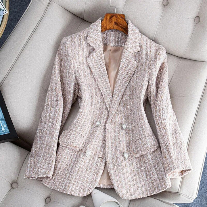 Blossom & Lace - Blazer pour femme à carreaux élégants et cintré pour un look chic.