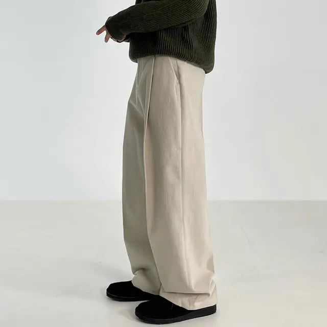Matteo - Pantalon Élégante Classique avec Jambes Amples Tendance