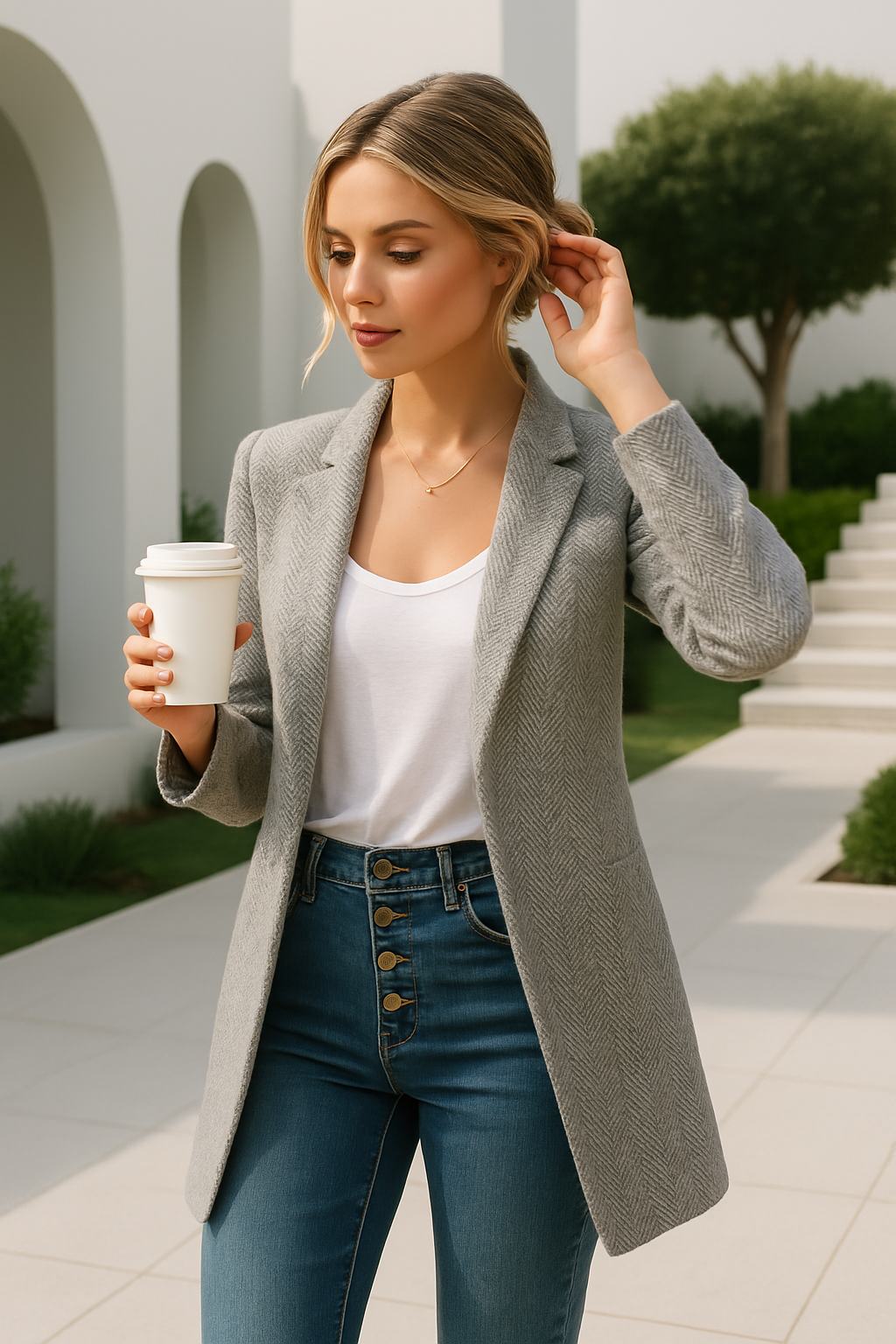 Bellerose | Blazer luxueux doux avec une élégante ouverture devant