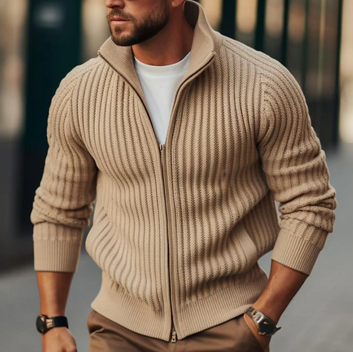 Joseph™ Gilet Tricoté de Luxe avec Fermeture Éclair pour Style et Confort