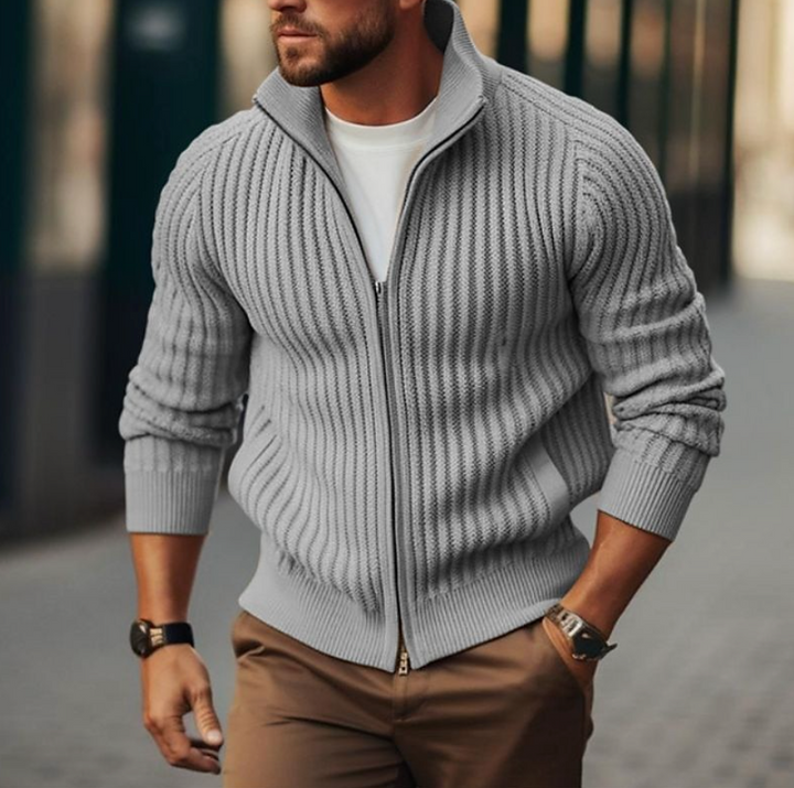 Joseph™ Gilet Tricoté de Luxe avec Fermeture Éclair pour Style et Confort