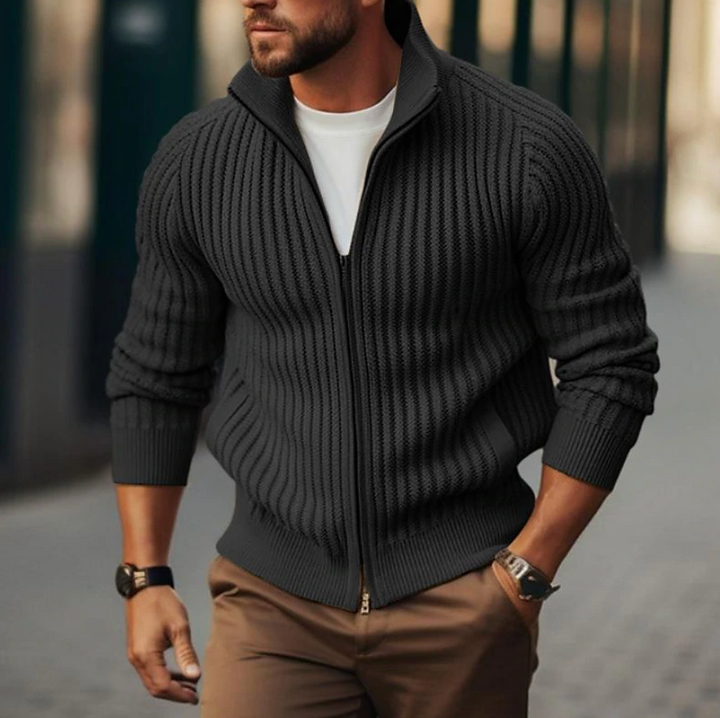 Joseph™ Gilet Tricoté de Luxe avec Fermeture Éclair pour Style et Confort