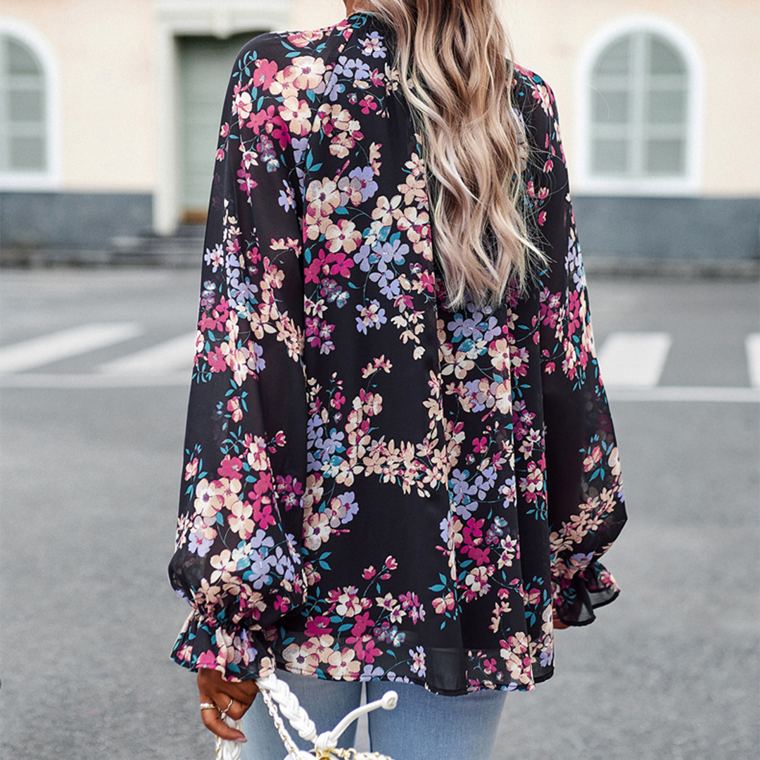 Blossom & Lace - Blouse Fleuri Élégante pour un Look Stylé