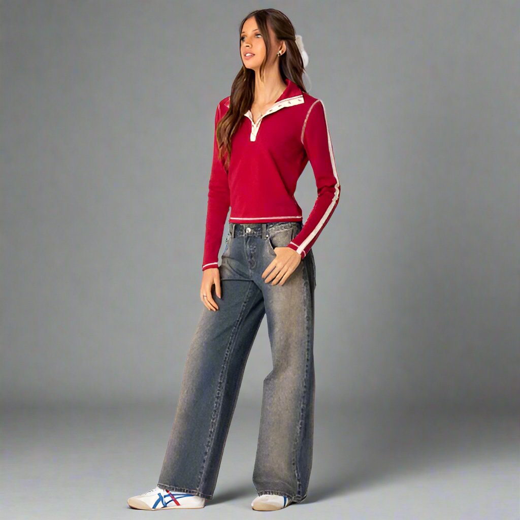Jeans Roxy taille basse - Denim stretch à la mode et confortable avec une coupe Y2K parfaite.