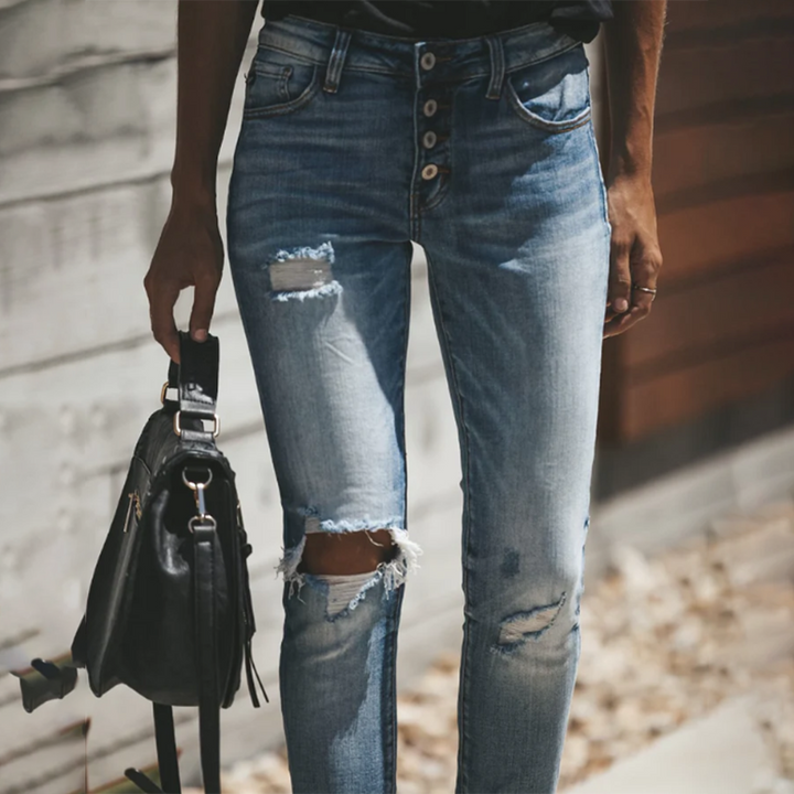 LISELOTTE - Jeans destroyed tendance pour femmes pour un look robuste