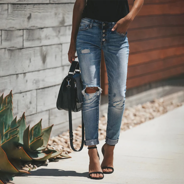 LISELOTTE - Jeans destroyed tendance pour femmes pour un look robuste