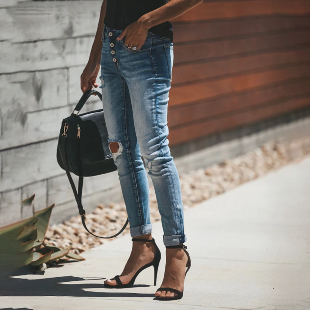 LISELOTTE - Jeans destroyed tendance pour femmes pour un look robuste