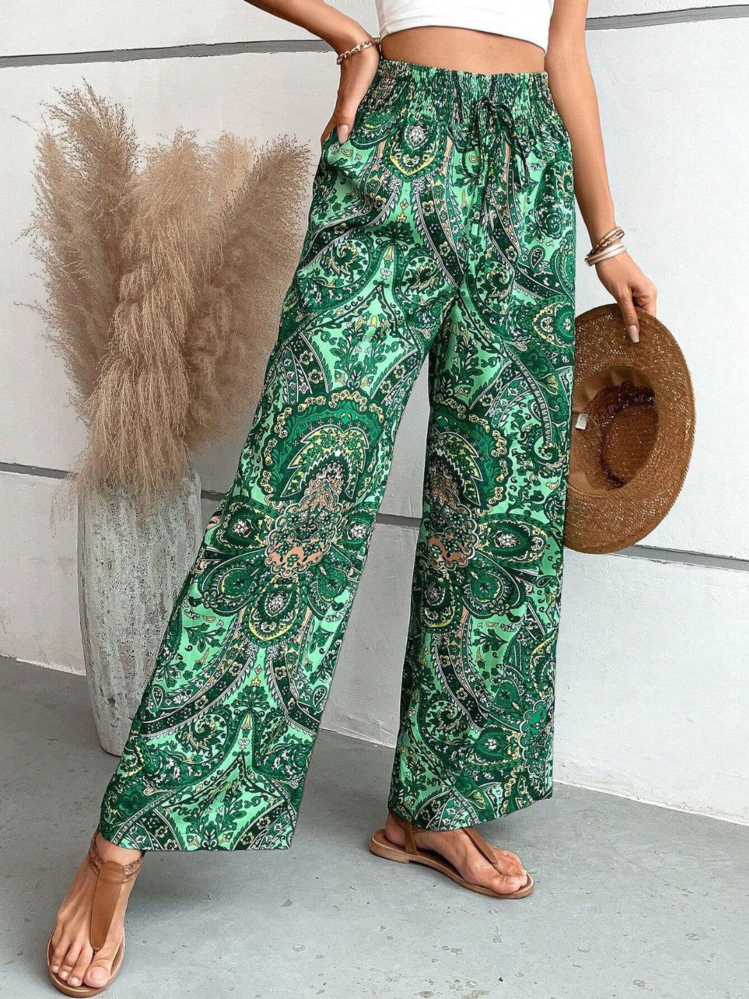 Pantalon Imprimé Fluide Bohème pour Style et Confort