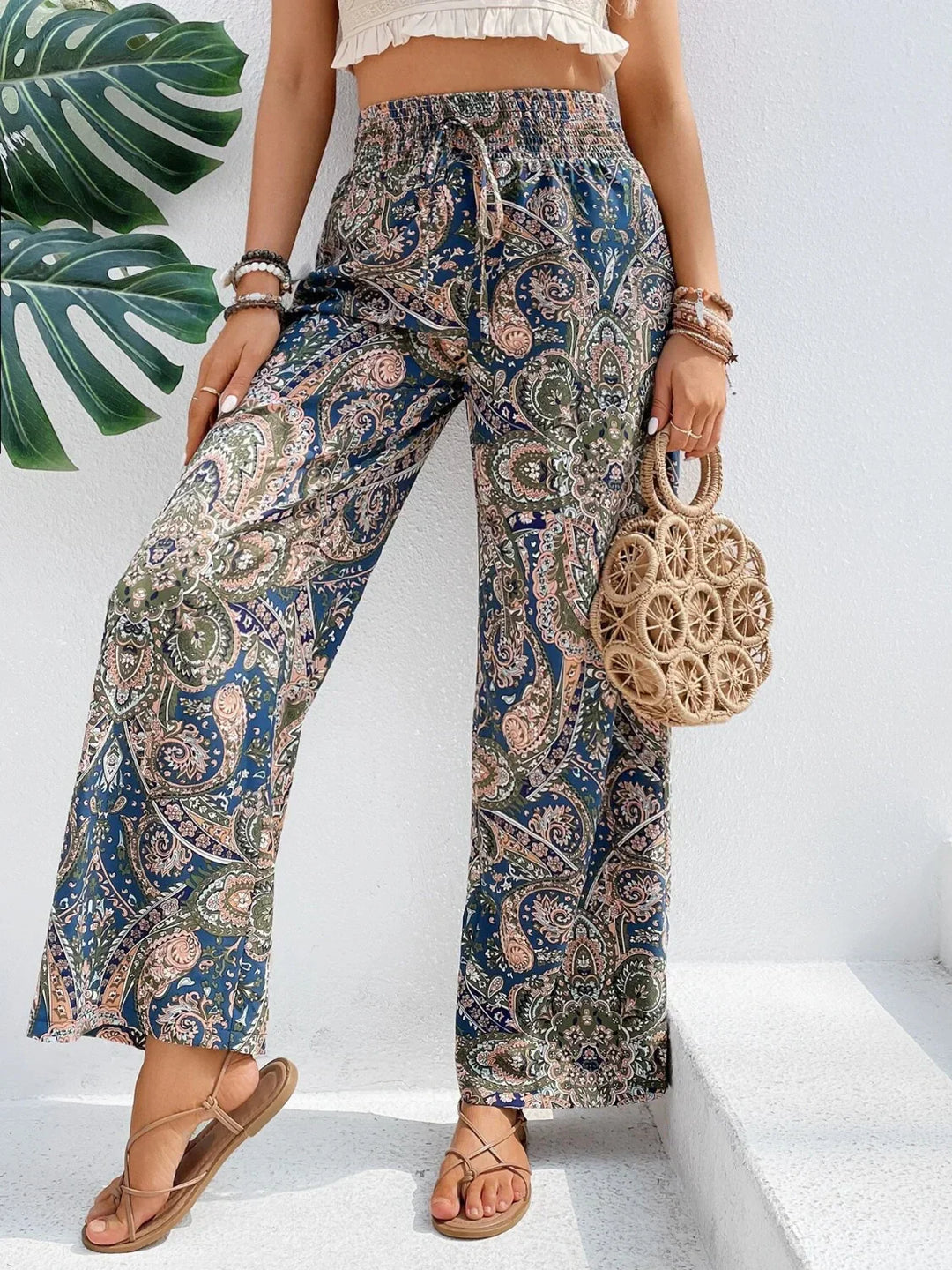 Pantalon Imprimé Fluide Bohème pour Style et Confort