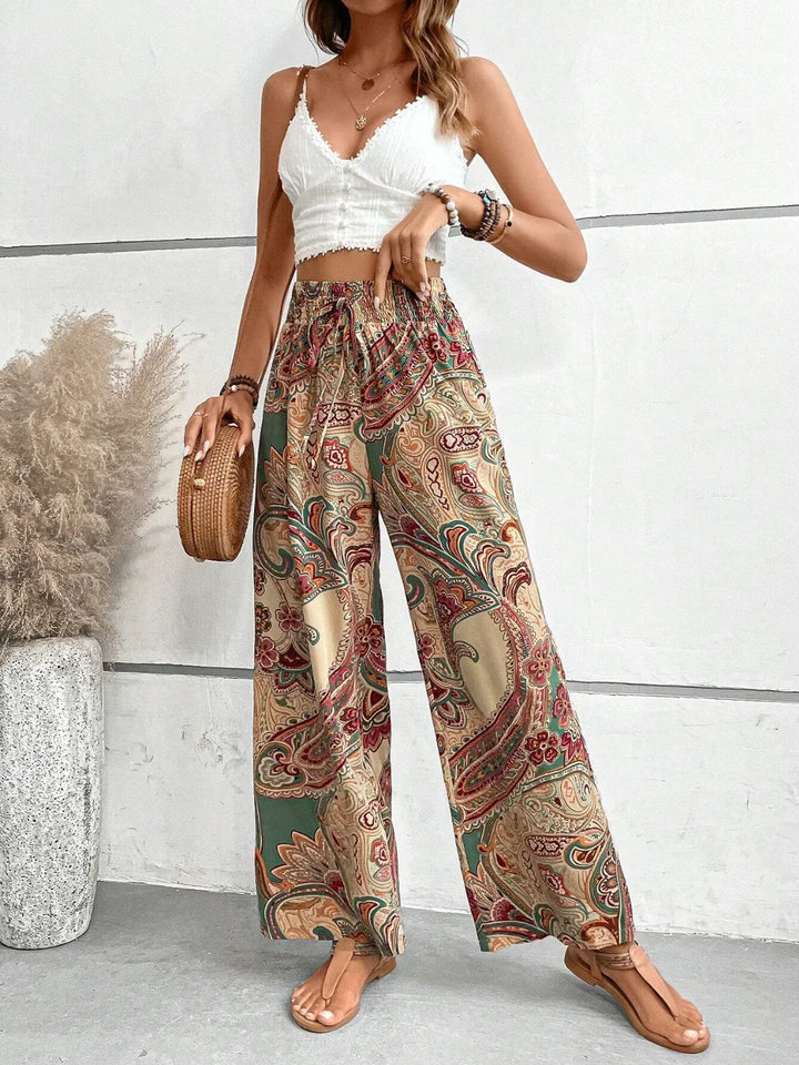 Pantalon Imprimé Fluide Bohème pour Style et Confort