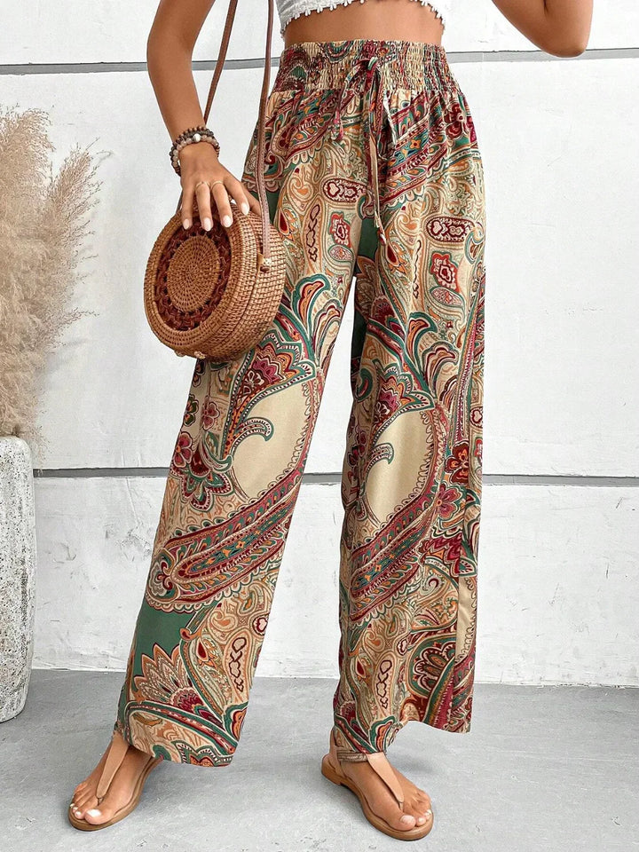 Pantalon Imprimé Fluide Bohème pour Style et Confort