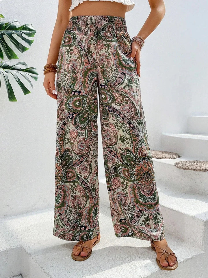 Pantalon Imprimé Fluide Bohème pour Style et Confort