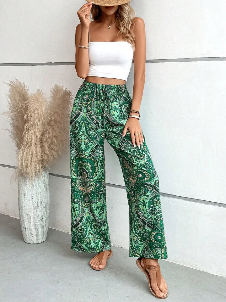 Pantalon Imprimé Fluide Bohème pour Style et Confort