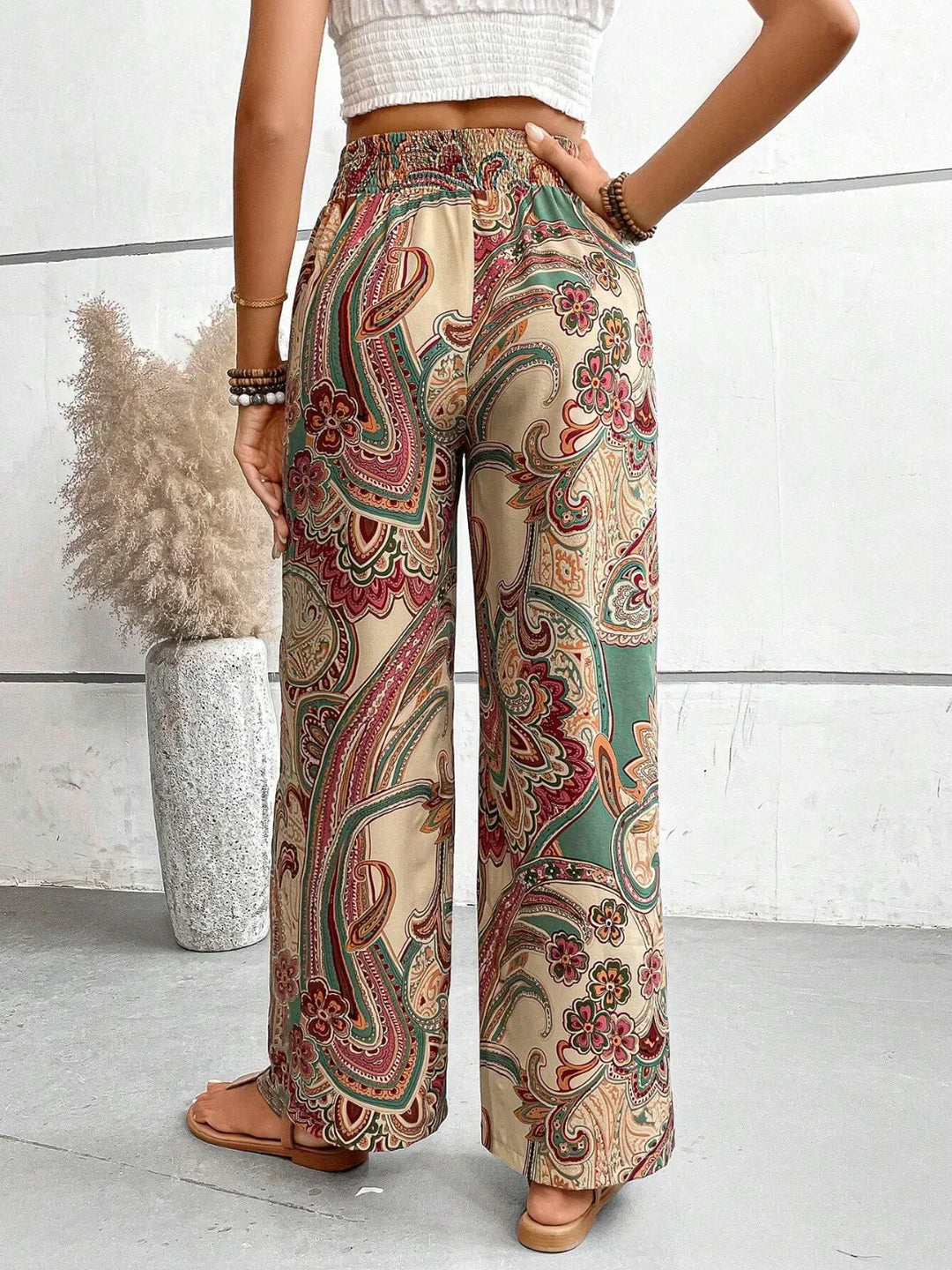 Pantalon Imprimé Fluide Bohème pour Style et Confort