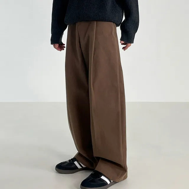 Matteo - Pantalon Élégante Classique avec Jambes Amples Tendance