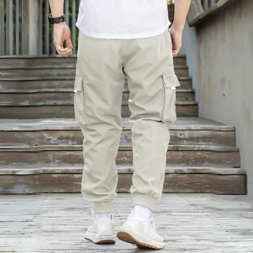 ATHANASIOS - Pantalon cargo stylé pour hommes avec ceinture à cordon de serrage très tendance