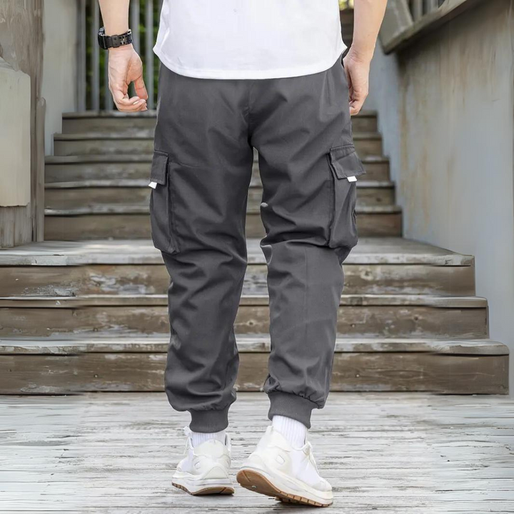 ATHANASIOS - Pantalon cargo stylé pour hommes avec ceinture à cordon de serrage très tendance
