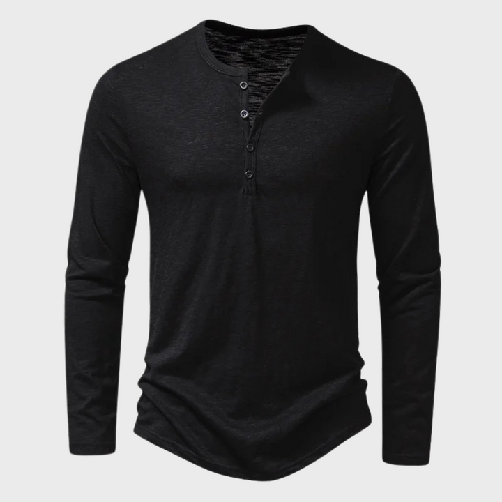 Lennox - Chemise Henley Élégante et Intemporelle pour un Style Chic et Décontracté