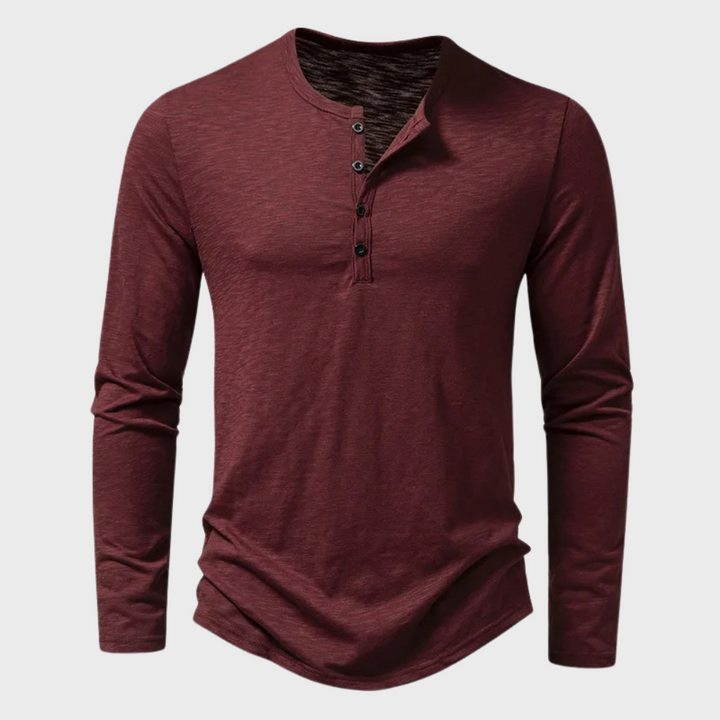 Lennox - Chemise Henley Élégante et Intemporelle pour un Style Chic et Décontracté