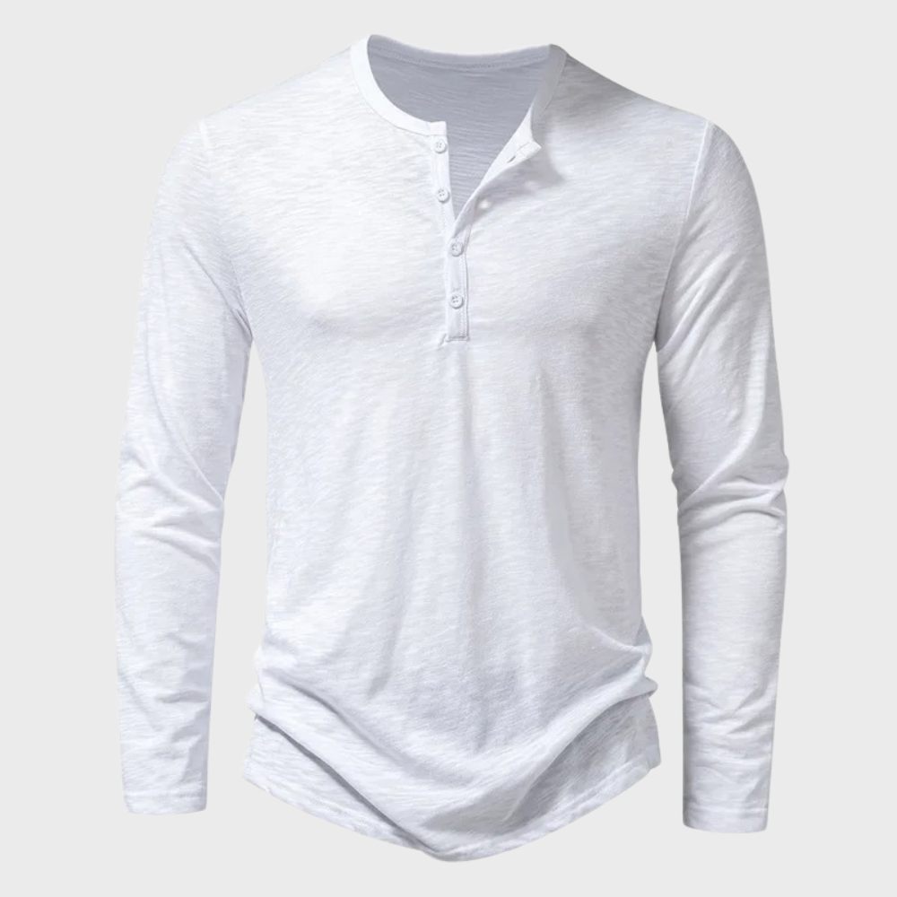 Lennox - Chemise Henley Élégante et Intemporelle pour un Style Chic et Décontracté