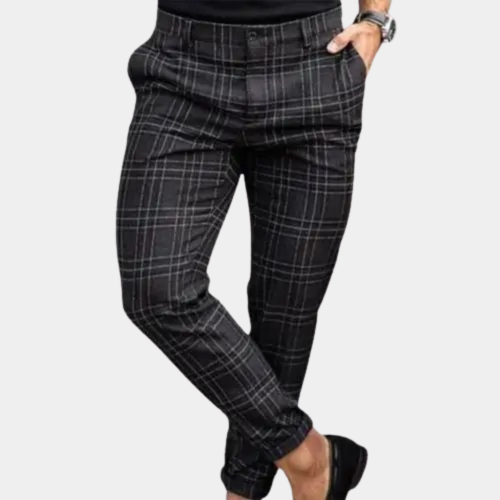 Élégants pantalons à carreaux pour hommes de Delmore