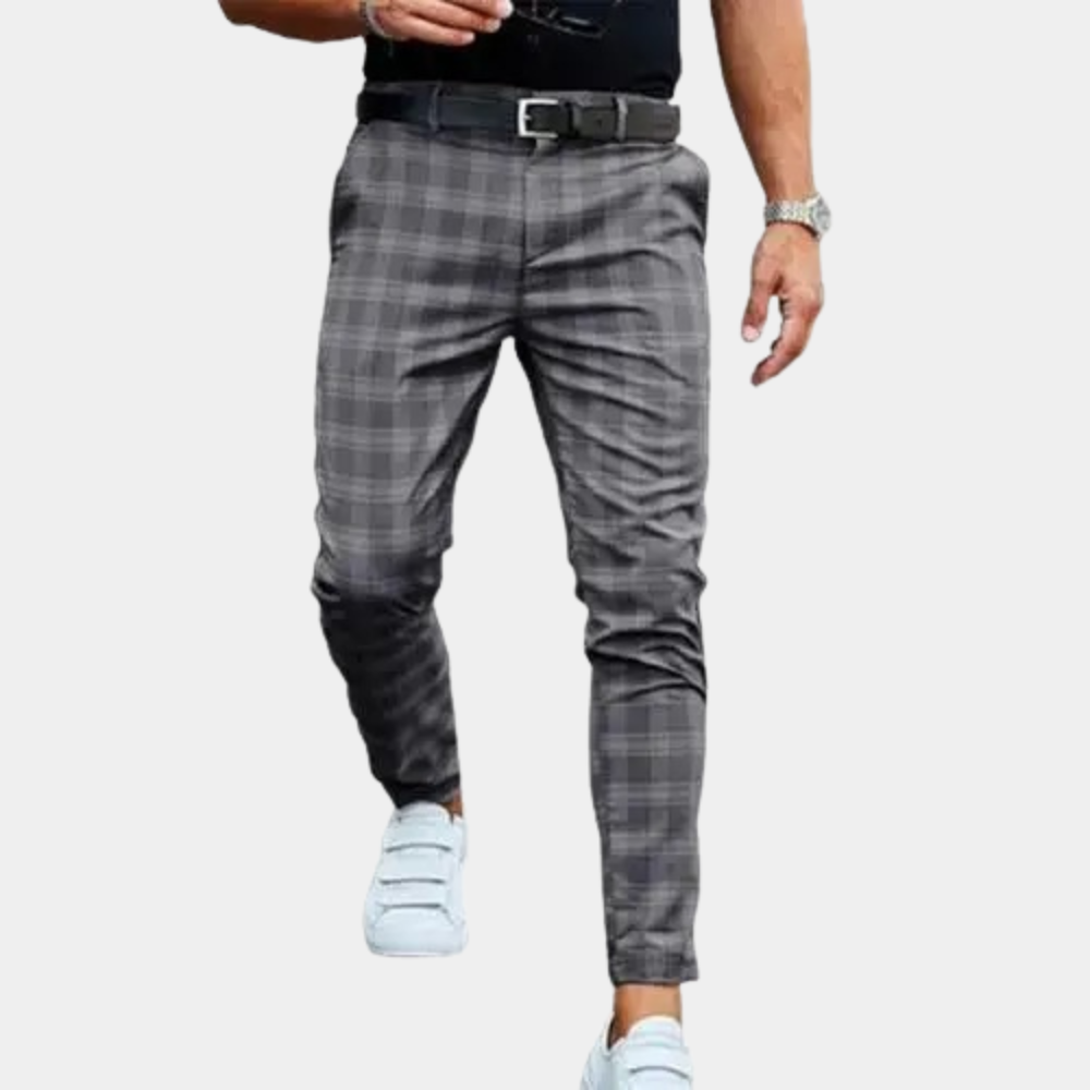 Élégants pantalons à carreaux pour hommes de Delmore