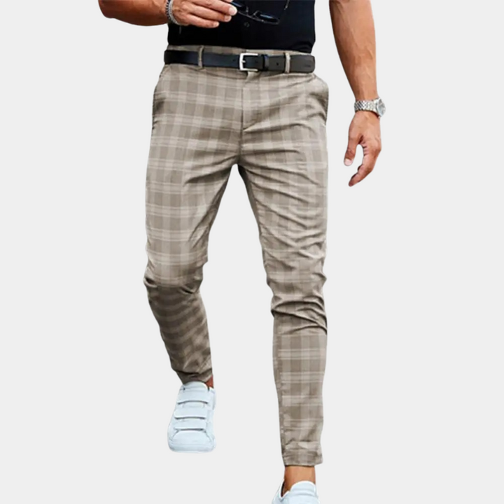 Élégants pantalons à carreaux pour hommes de Delmore