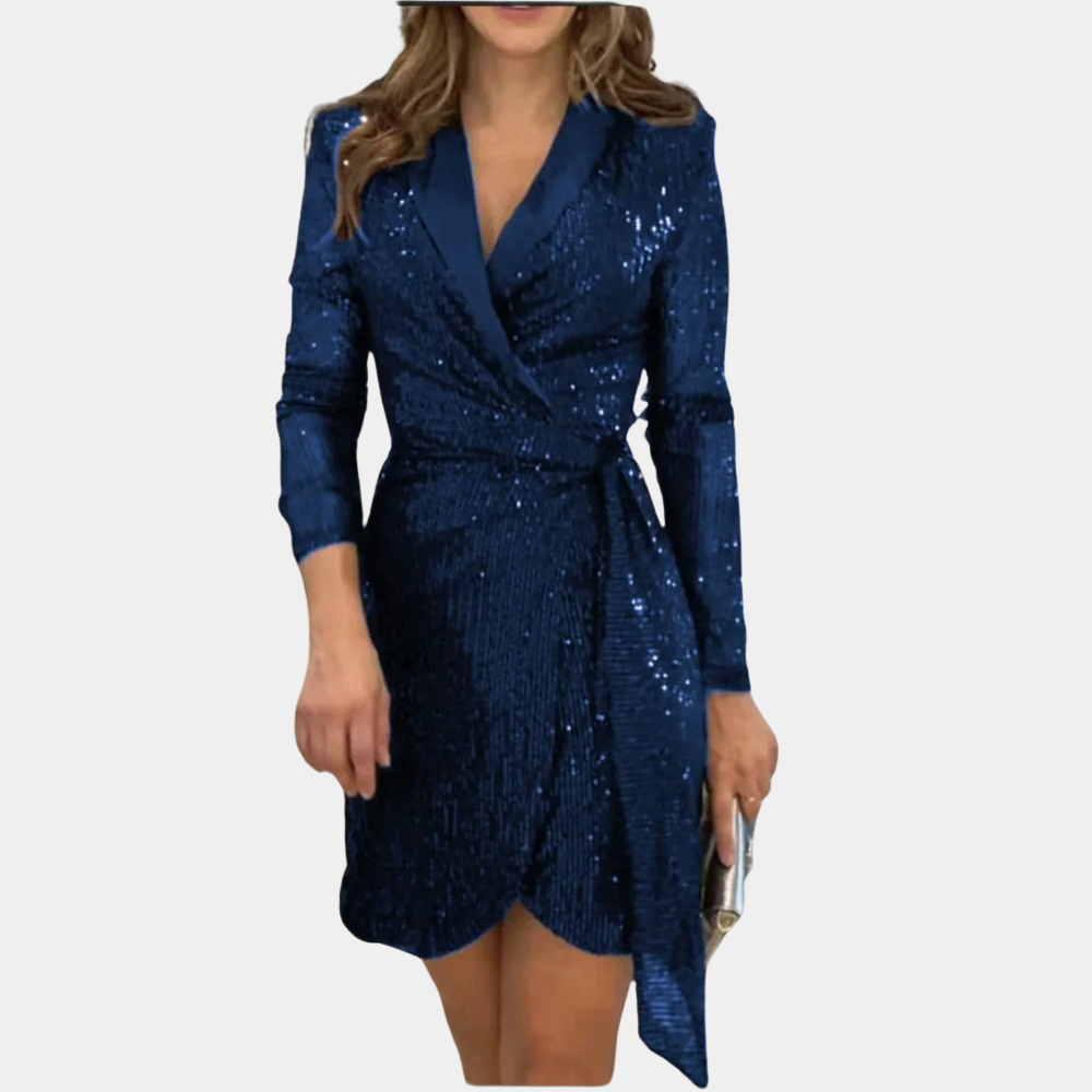 Macy | Robe blazer à sequins scintillants pour femmes - tenue de fête élégante avec une allure blazer raffinée