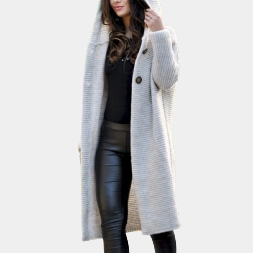 Claudia - Cardigan douillet avec capuche pour femmes