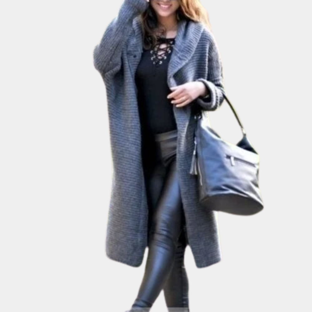 Claudia - Cardigan douillet avec capuche pour femmes