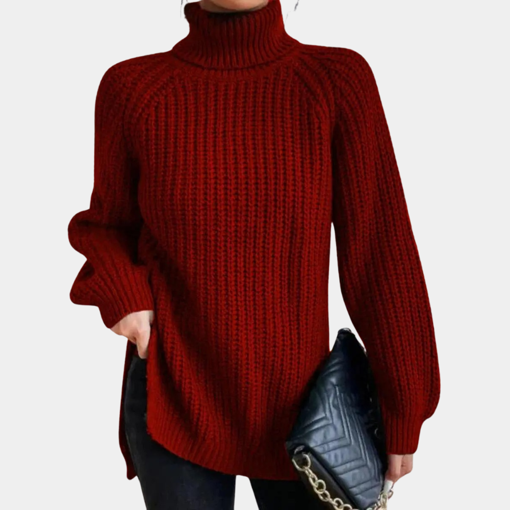 Madeleine - Pull à col roulé doux de luxe pour femme