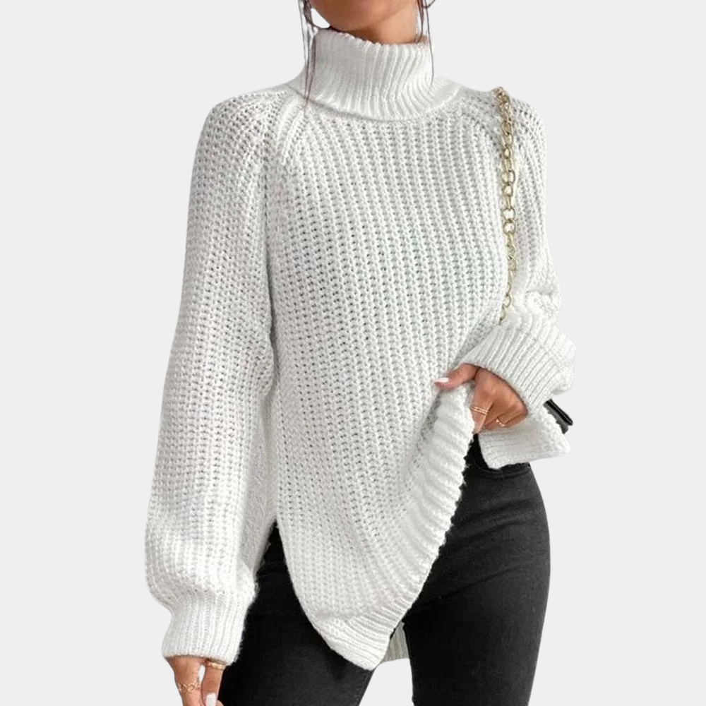 Madeleine - Pull à col roulé doux de luxe pour femme