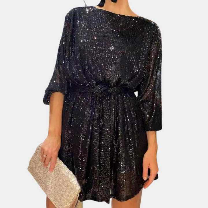 Jenella | Robe Mini Pailletée Élégante pour Femmes - Robe de Soirée Brillante pour Fêtes