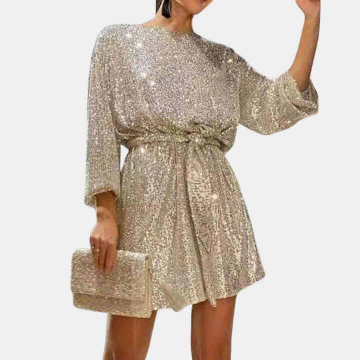 Jenella | Robe Mini Pailletée Élégante pour Femmes - Robe de Soirée Brillante pour Fêtes