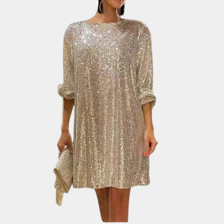 Jenella | Robe Mini Pailletée Élégante pour Femmes - Robe de Soirée Brillante pour Fêtes