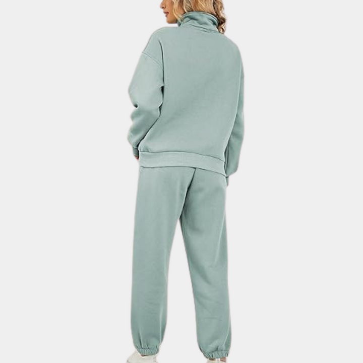 Ensemble d'entraînement pour femmes, pull zipé à la fois élégant et confortable - Eva
