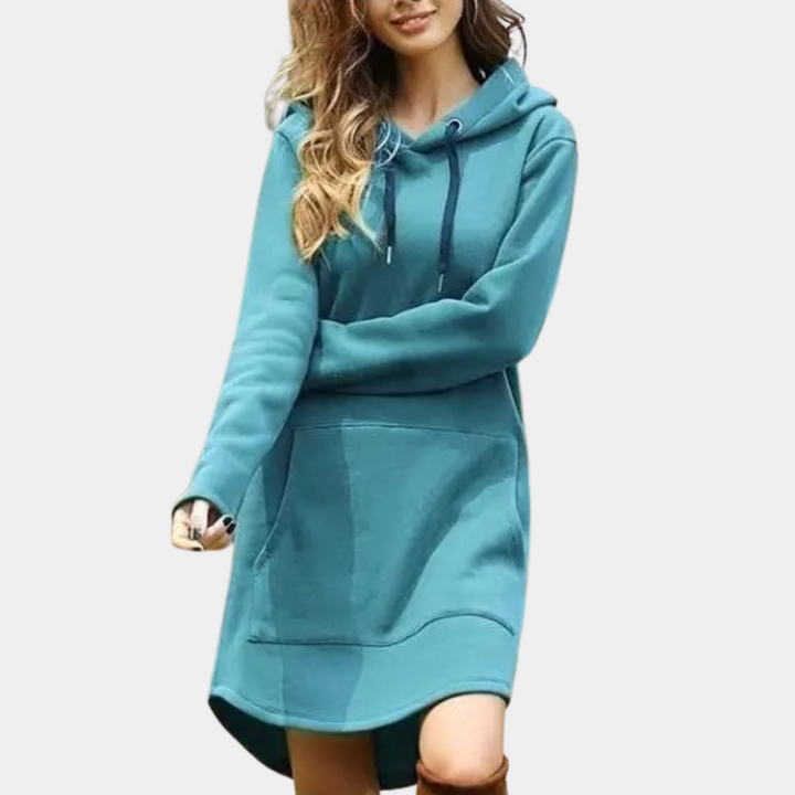 Pull à capuche stylé et long pour femmes, pour le confort et la mode