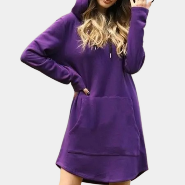 Pull à capuche stylé et long pour femmes, pour le confort et la mode